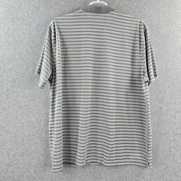Ariat Tek Polo Shirt Mens 2XL XXL Gray Striped Heat Series Performance Stretch - Picture 7 of 11